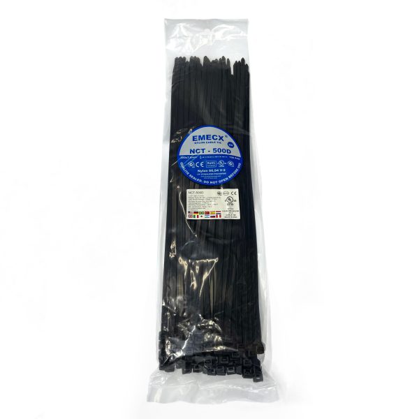 CINTILLO NYLON 500 X 7.6MM - NEGRO