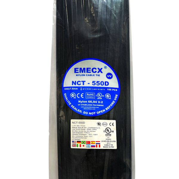 Cintillo nylon 550x7.6mm - negro