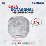CAJA OCTAGONAL 3/4" - 1 1/2”