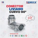 CONECTOR CURVO SIMPLE 1/2"
