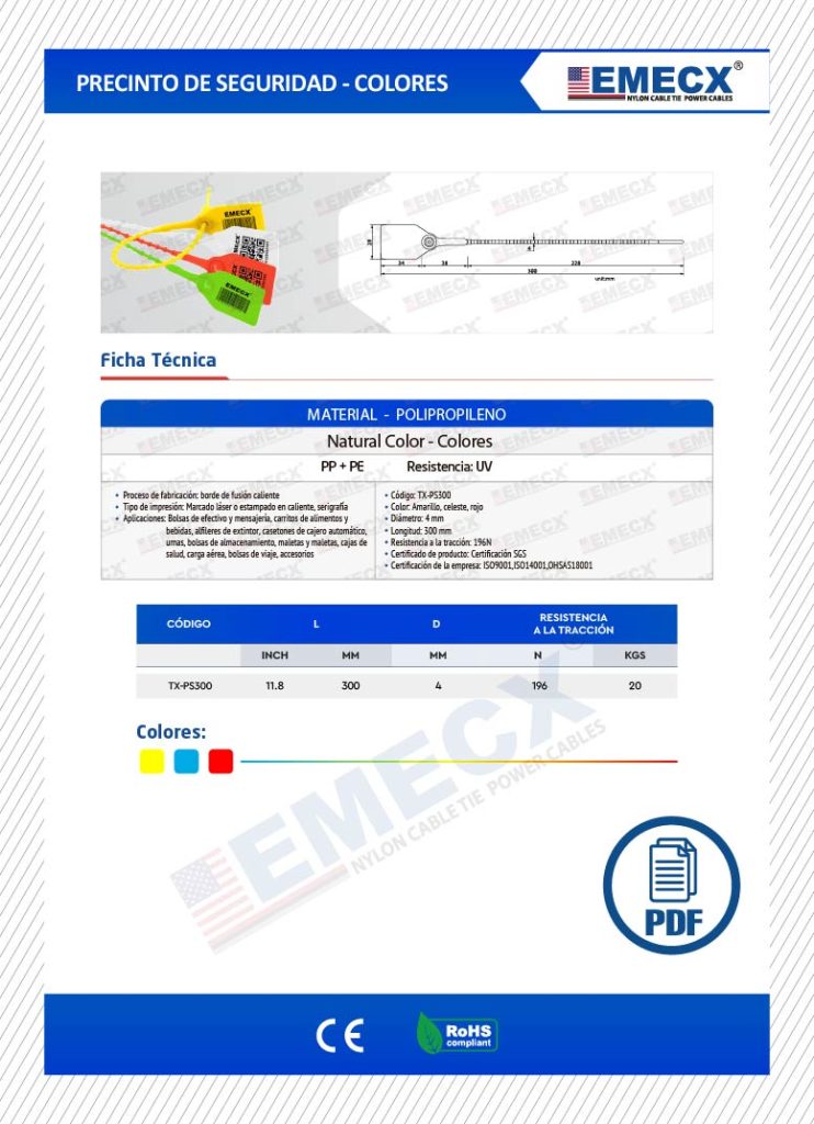 FICHA TECNICA PRECINTO